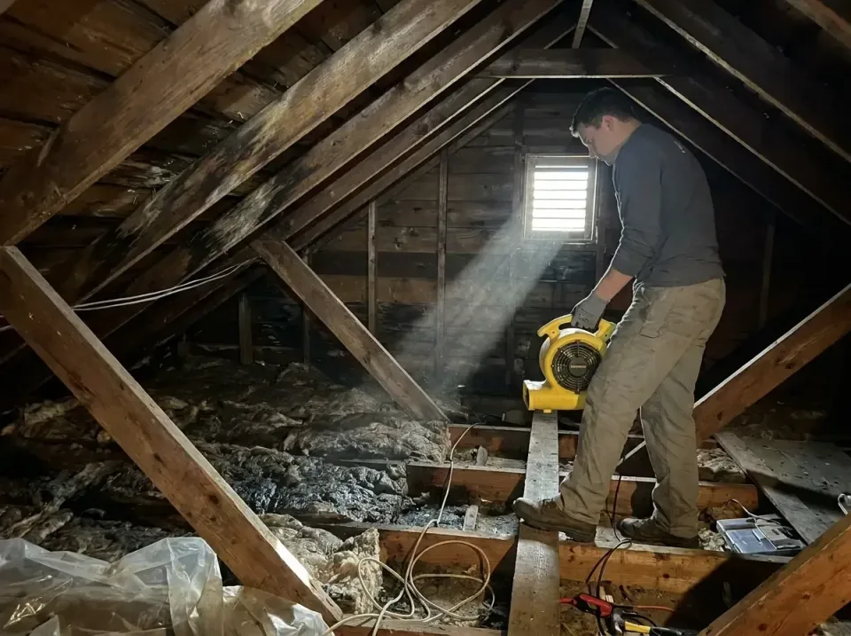 attic-water-damage-drying-proc-007 — frequently asked questions, Emergency Water Extraction & 24/7 Flood Response in Big Cop…